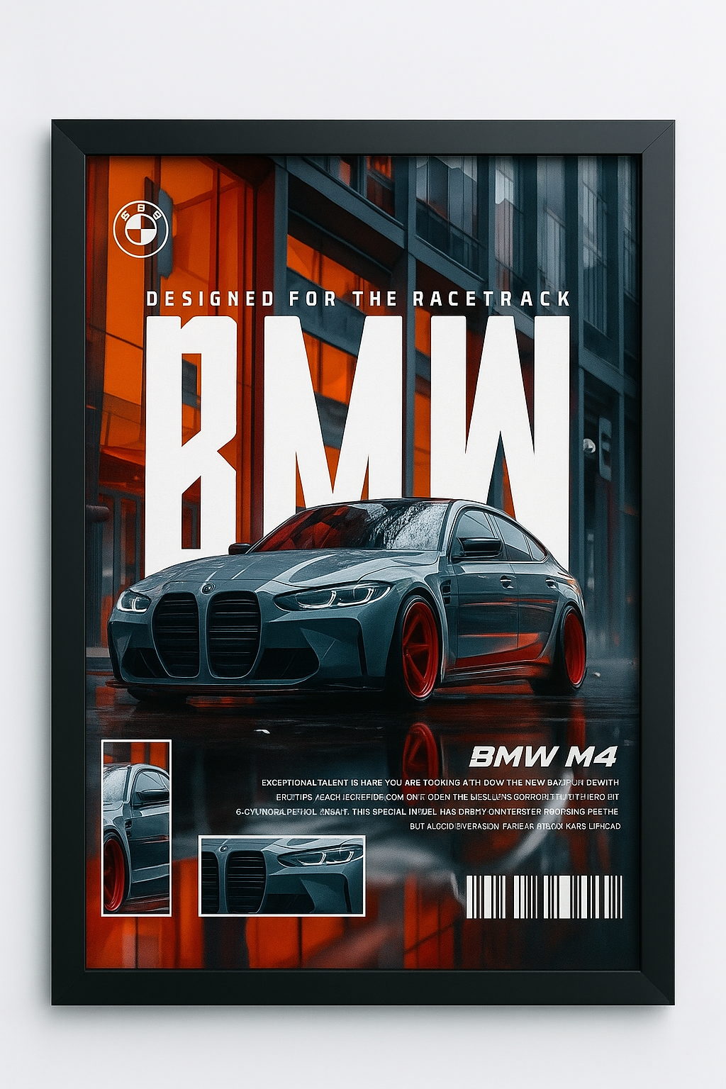 BMW Sports Car Wall Frame