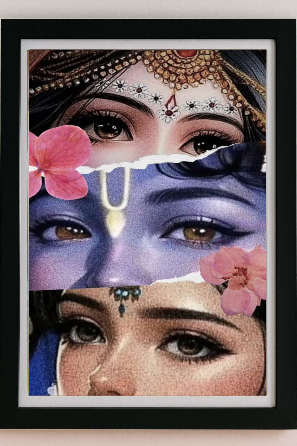 Religious Divine Eyes of RadhaKrishn