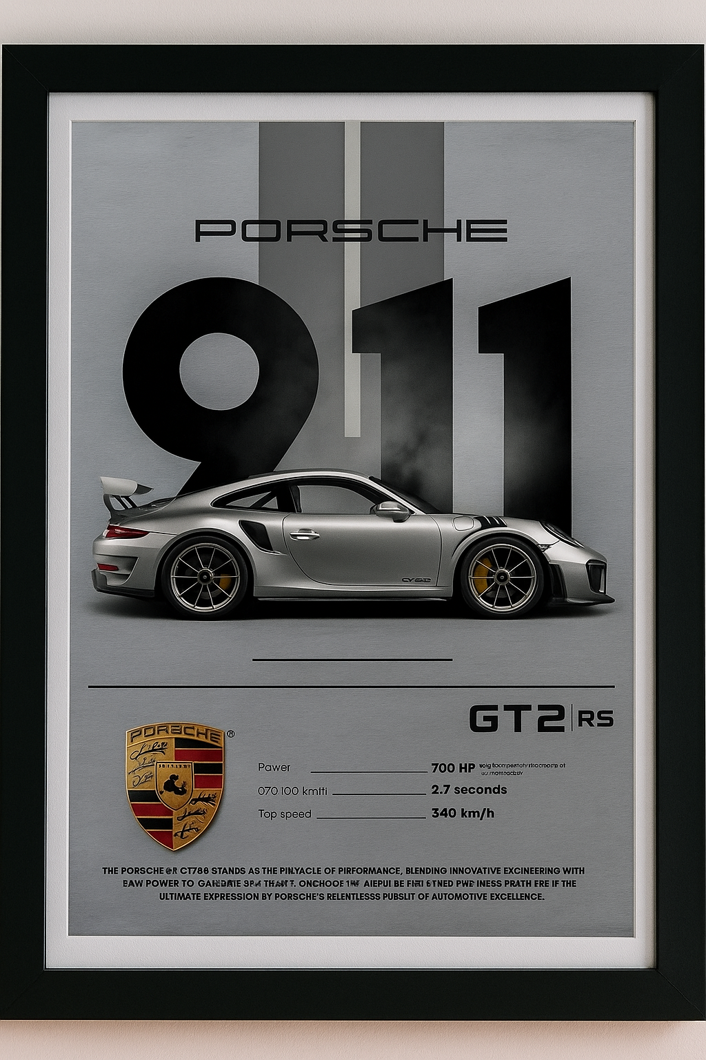 PORSCHE 911 CAR PRAME